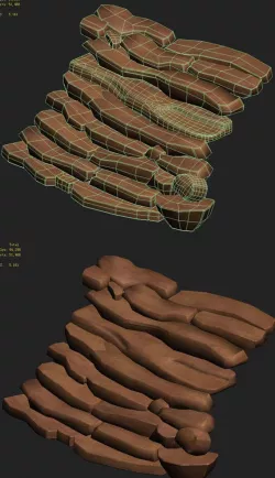 Cartoon version - wind demon stone stone staircase
