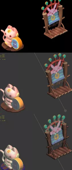 Cartoon world - bank objects