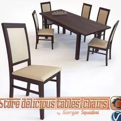 Chair SYLWEK1ECO & Table ERNEST dining set Halmar