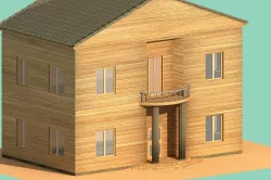 Cottage of lumber