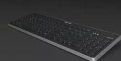 Detailed Blue LED Illuminated Gaming Keyboard