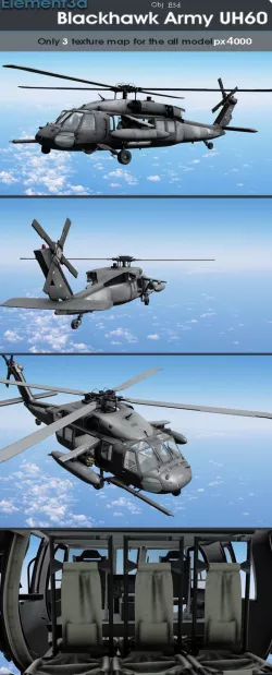 Element 3d Black Hawk Army Model