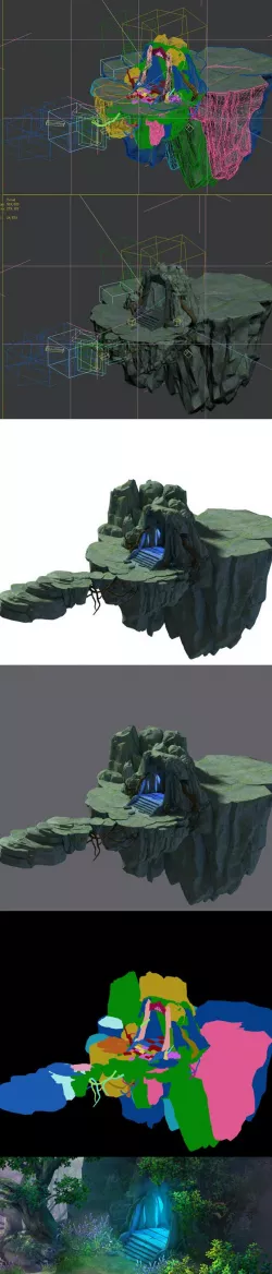 Fairy town - mountain and portal