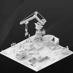Fantasy game house. Houses construction