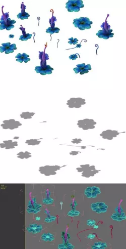 Game model - exotic flowers 6