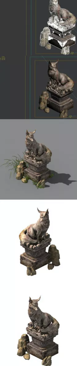 Game Model - Fox - Statue
