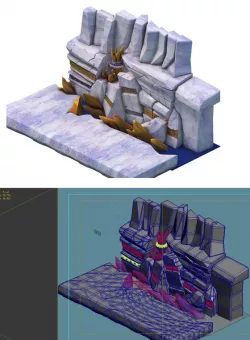 Game Model - Gray Rock Wall 03