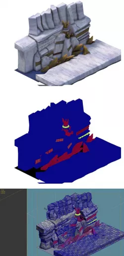 Game Model - Gray Rock Wall 04