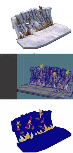 Game Model - Gray Rock Wall 05