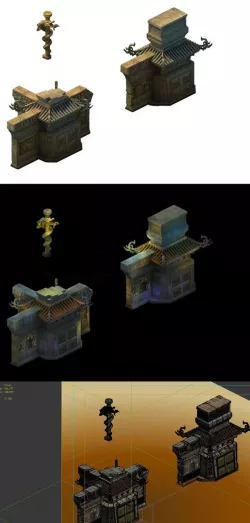 Game Model - Imperial Tombs Dragon-shaped column Entrance