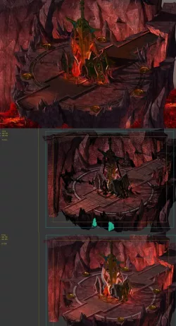Game model - the altar on the volcano