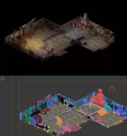 Game model - the interior of the city blacksmith