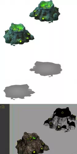Game Models - poison Valley Scene - poison Stone
