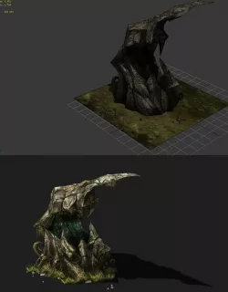 Game Models - poison Valley Scene - poison stone teeth 01