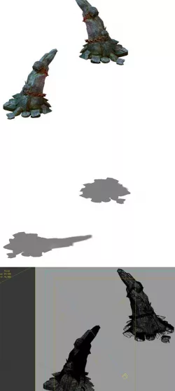Game Models - poison Valley scene - projections poison stone teeth
