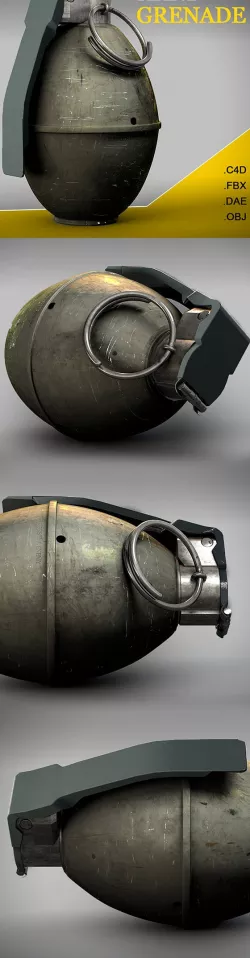 Hand Grenade 3D Model