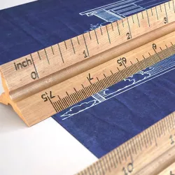 HD Wooden Ruler 6 real scale