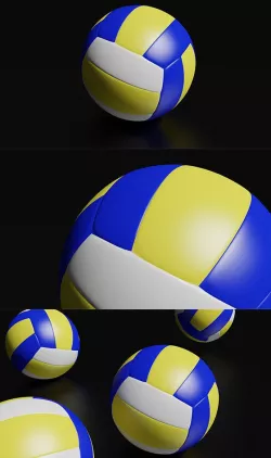 High Detailed Volleyball Ball
