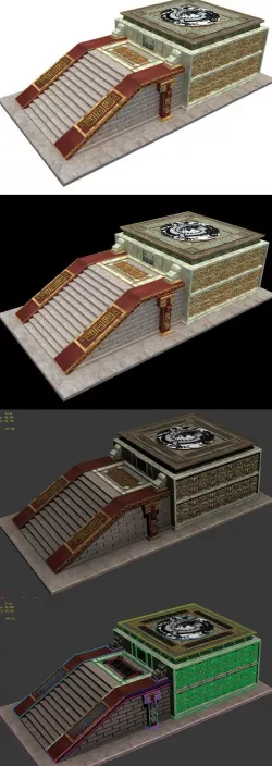 Horizontal version of the building accessories - stairs altar