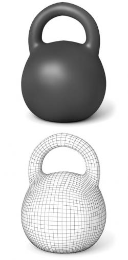 3D model Kettlebell 12kg VR / AR / low-poly