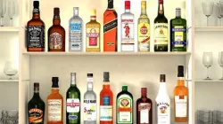 Liquor Bottles With Bar Unit Interior