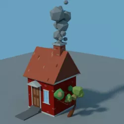 Low Poly Cartoon House