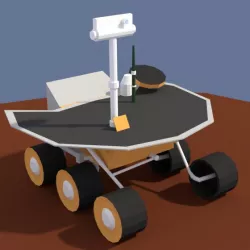 Low Poly Cartoony Planet Rover 2