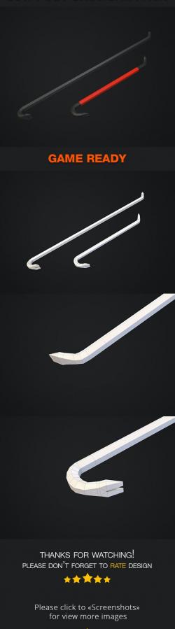 Low Poly Crowbar 3d models 【 STLFinder