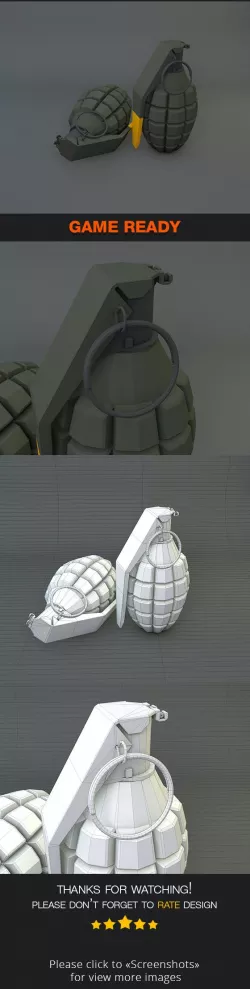 Low Poly Hand Grenade