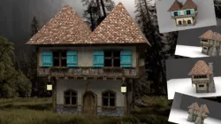 Low Poly medieval house