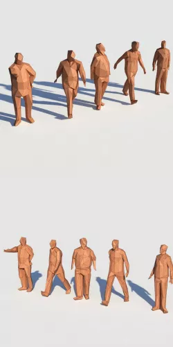 Low Poly Posed People 1