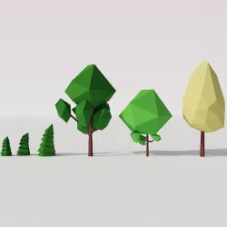 Low poly trees