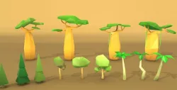 Low poly trees