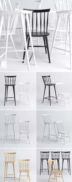 Paged Antilla chair and hoker