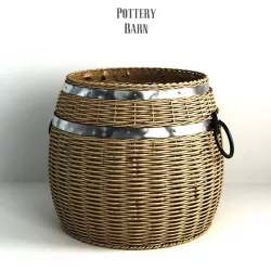 Pottery barn, Cask Lidded Basket.