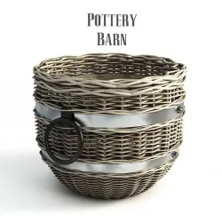 Pottery barn, Cask Round Basket.