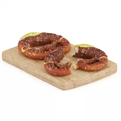 Pretzels on Wooden Board