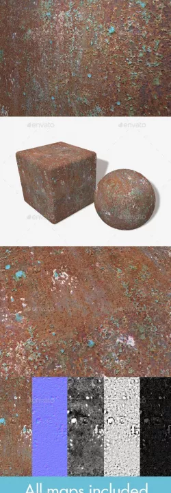 Rusty Painted Metal Seamless Texture