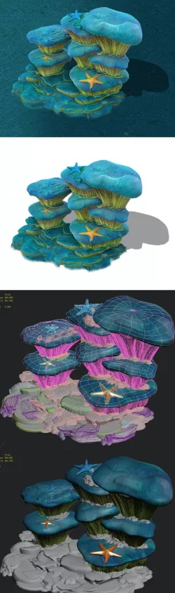 Submarine cartoon world - dream summer cave wall