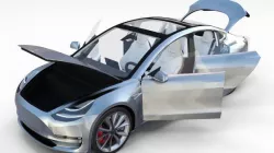 Tesla Model 3 Silver with interior
