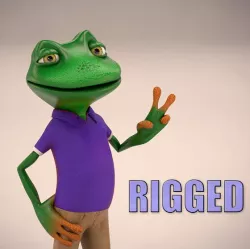 Toon Froggy Character (Rigged)
