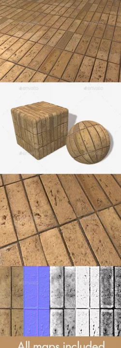 Uniform Brick Tiles Seamless Texture