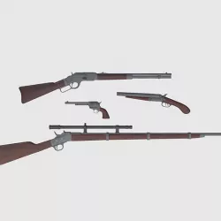 Wild West Weapons Combination Pack - Game Ready