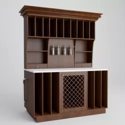 Wine shelf.