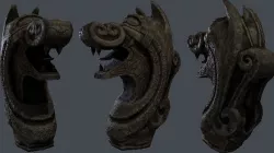 Wood dragon head