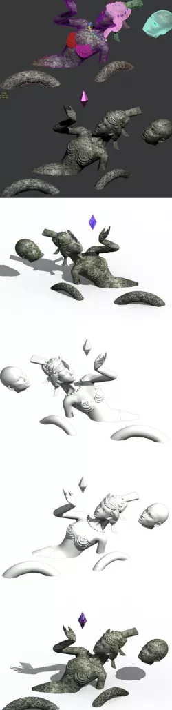 Xuanwu Lake - snake demon stone carving
