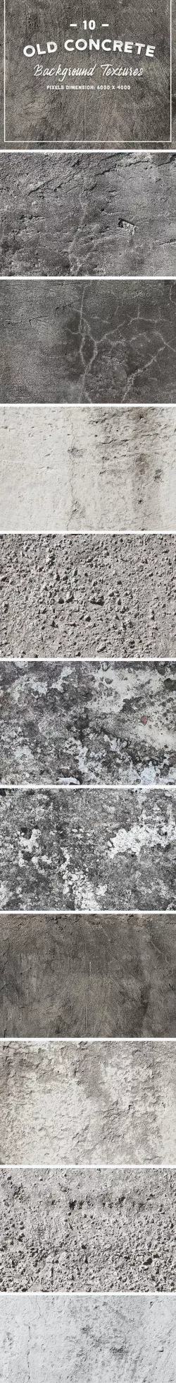 10 Old Concrete Background Textures