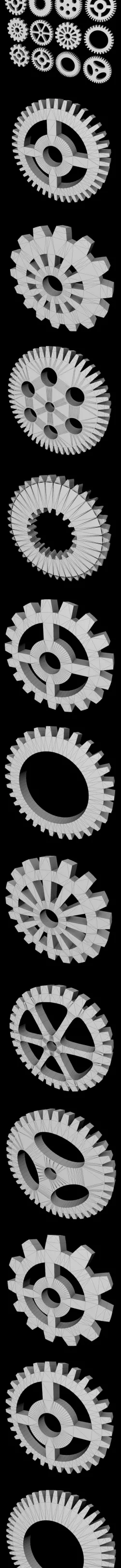 12 Gears 3D ModelS