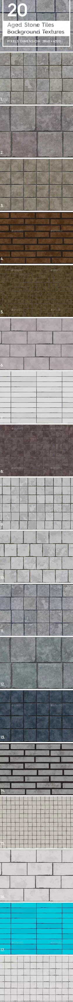 20 Aged Stone Tiles Backgrounds