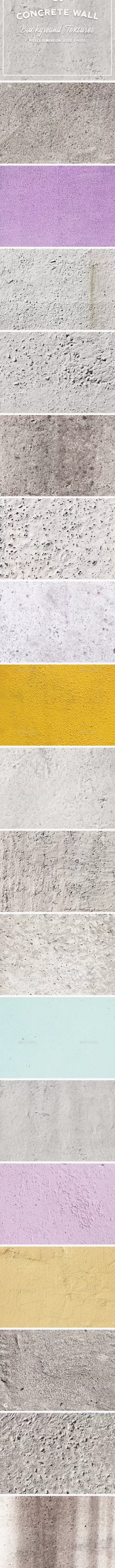 20 Concrete Wall Background Textures